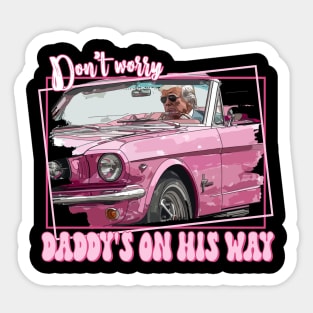 Funny Daddy's Home Trump Pink 2024 Take America Back 2024 Sticker